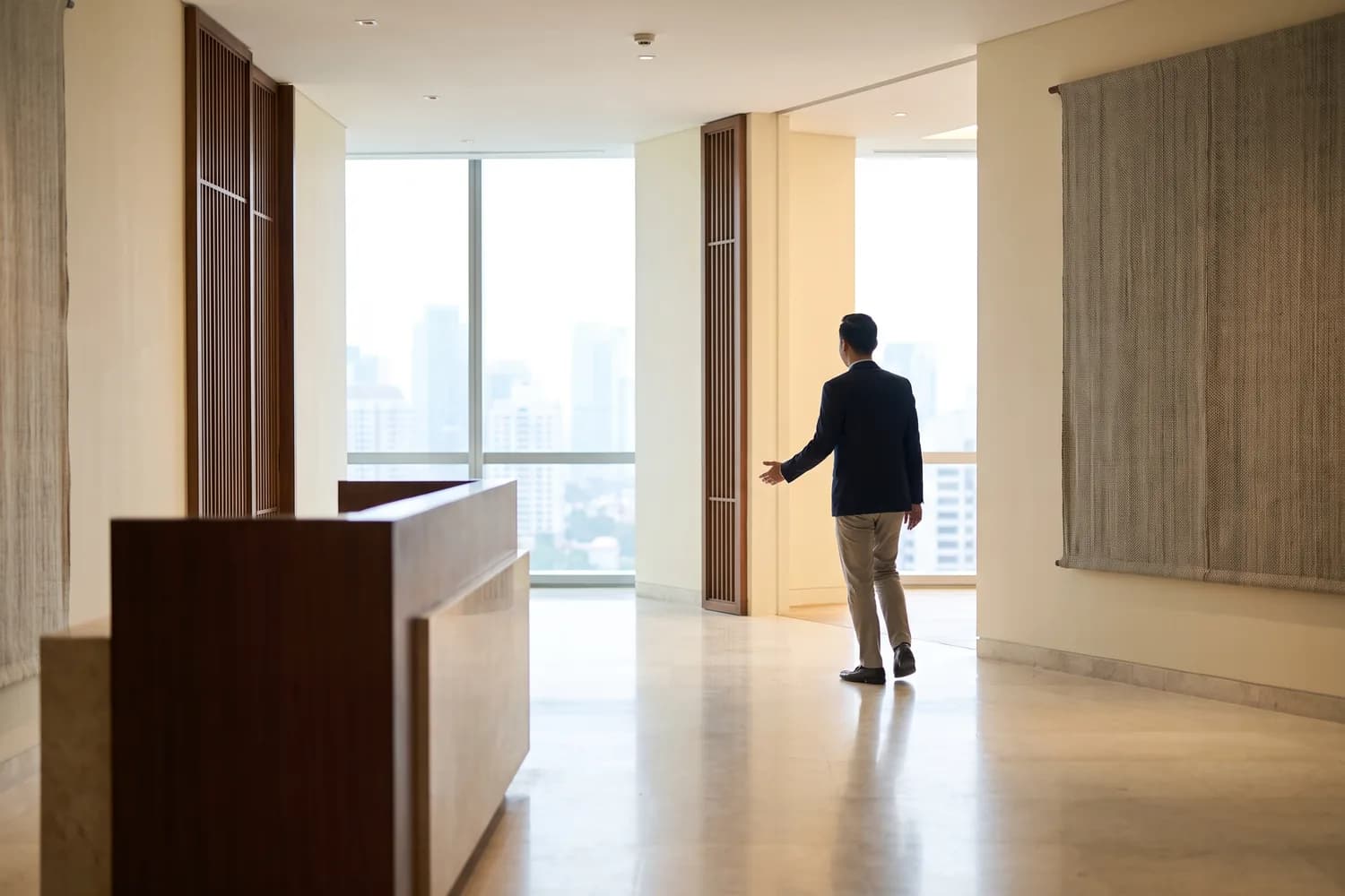 A welcoming office threshold in Jakarta, the start of a conversation