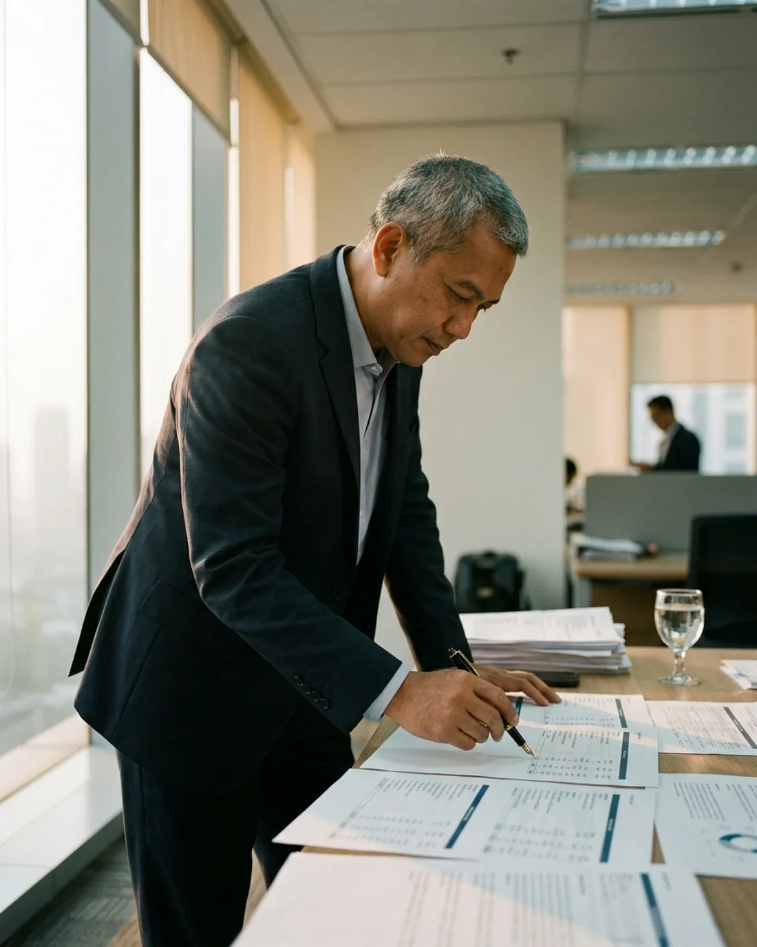 A fractional CFO at work in a Jakarta business setting